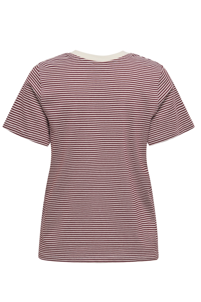 JDYPISA S/S PRINT TOP JRS NOOS 15298612 CABERNET/CD STRIPES